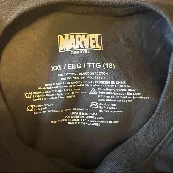 Spiderman Shirt Kids Size XXL Gray Venom Glow in the Dark Tee Boys EUC - Picture 4 of 4